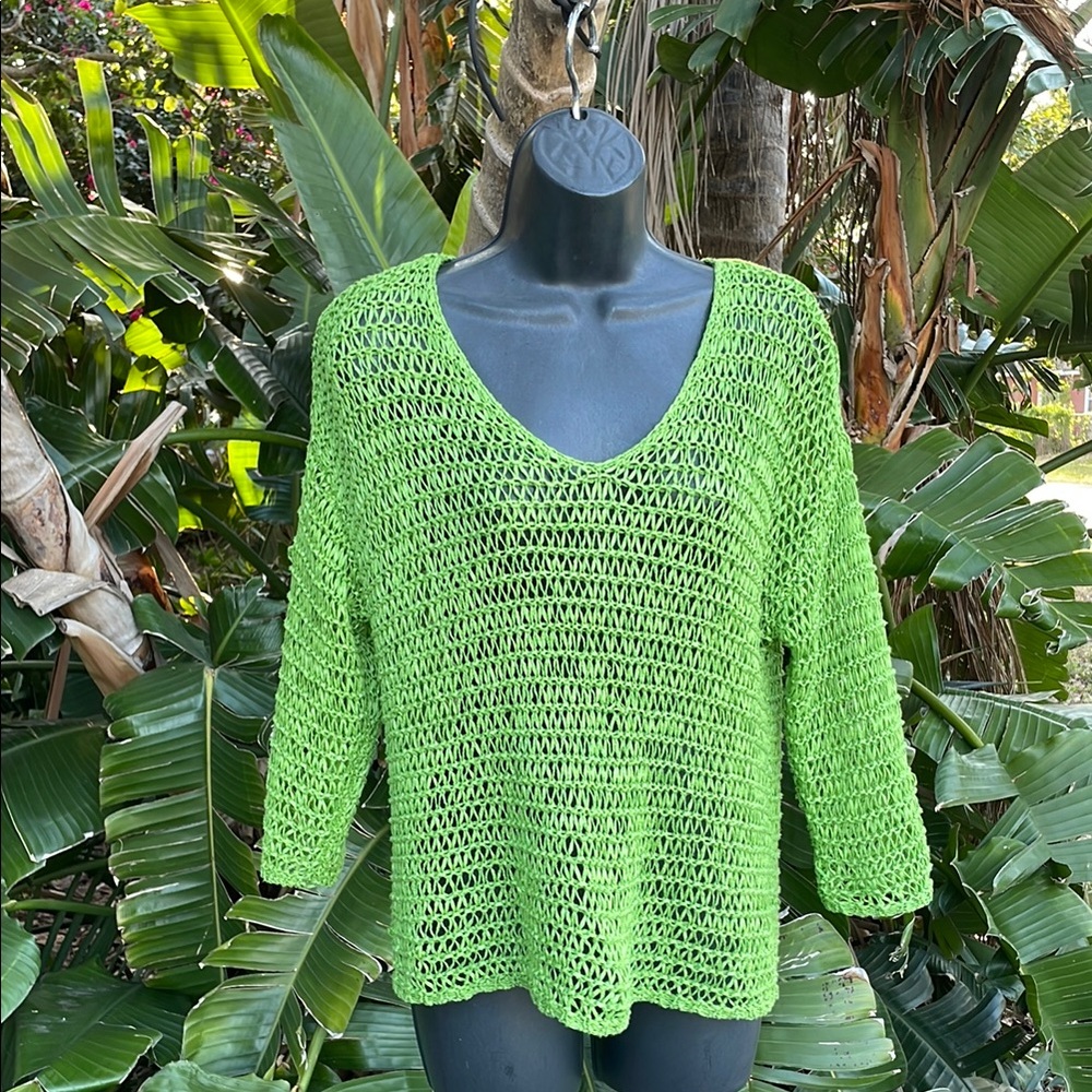Chico’s loose knit or crochet sweat sweater/top